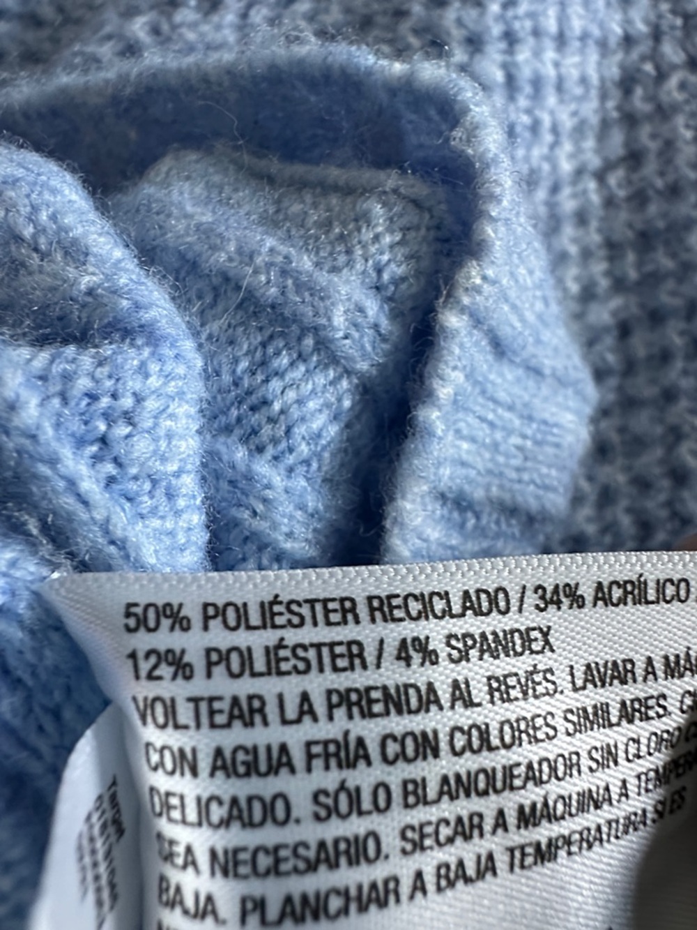a new day Light Blue Waffle-Knit Crewneck Sweater - Picture 3 of 3